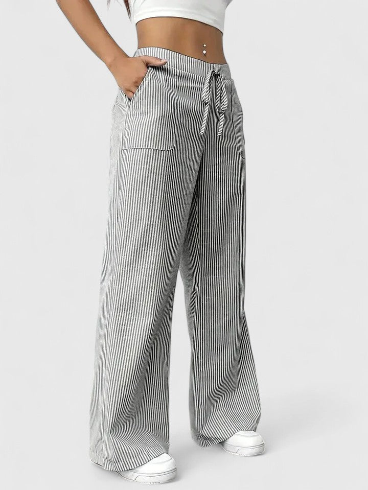 Dominique | Pantalon spacieux et confortable avec détails élégants