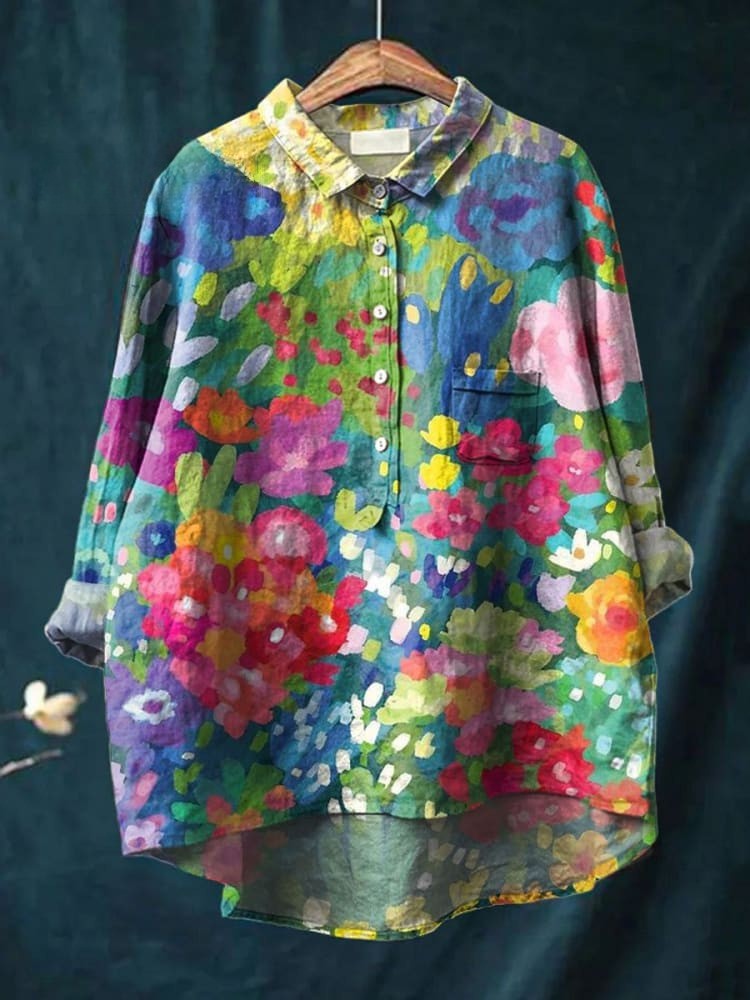 Sophia | Chemise florale aquarelle