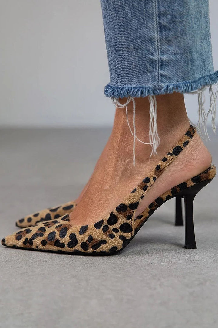 LEOPARD | ESCARPINS À BRIDE ARRIÈRE