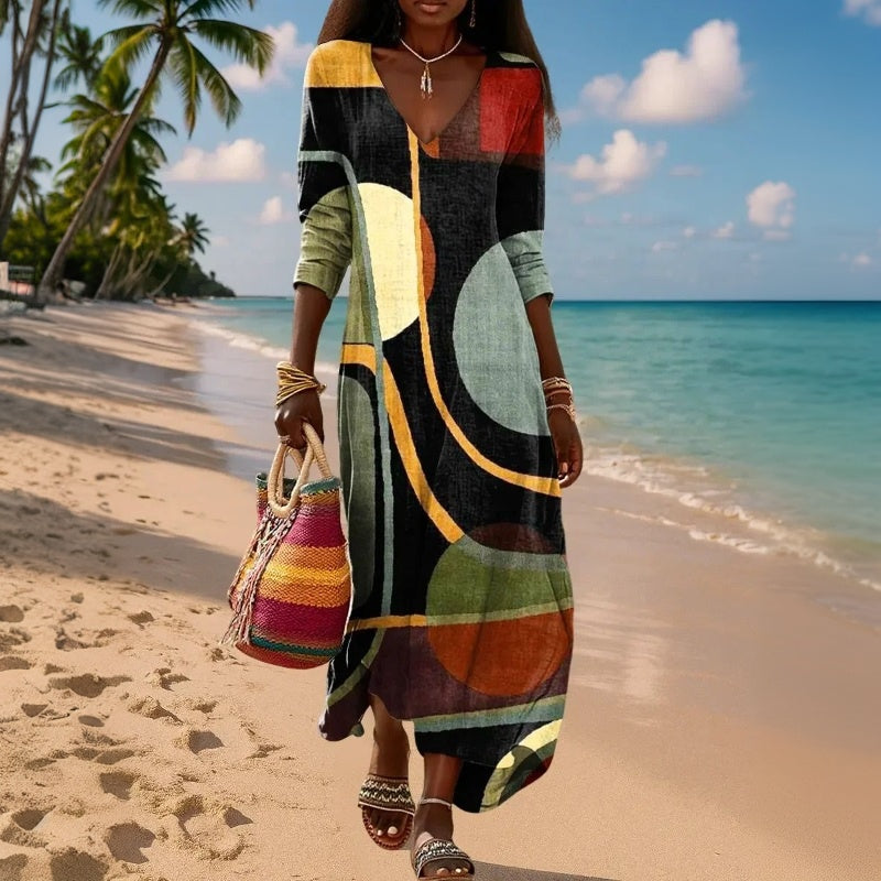 【Manches Longues】Robe Vintage Décontractée
