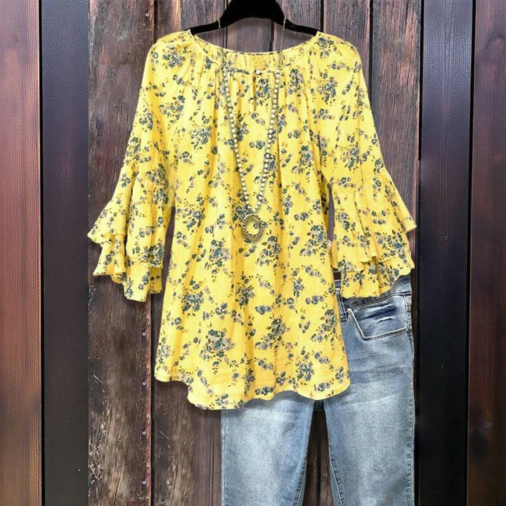 Blouse À Imprimé Floral Vintage