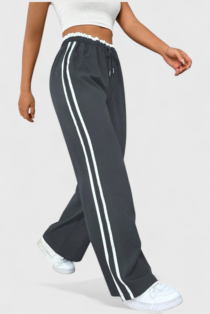 Alanys Pantalon de sport évasé avec détails latéraux
