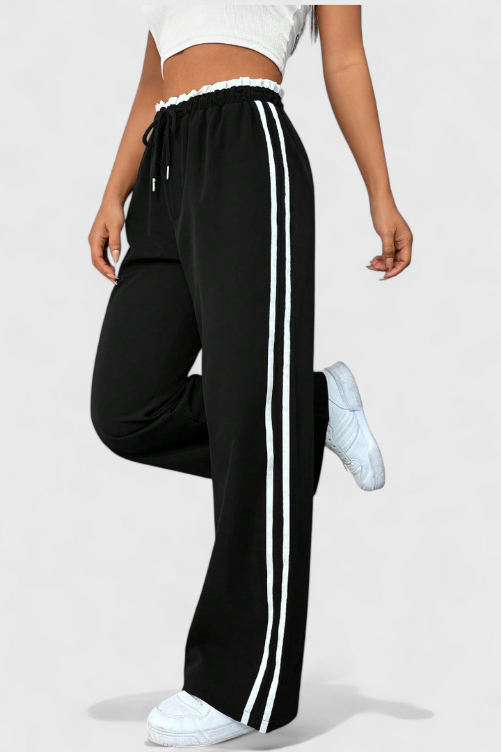 Alanys Pantalon de sport évasé avec détails latéraux