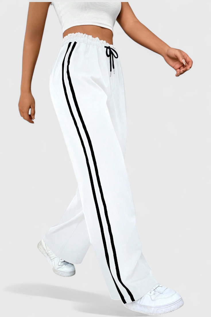 Alanys Pantalon de sport évasé avec détails latéraux