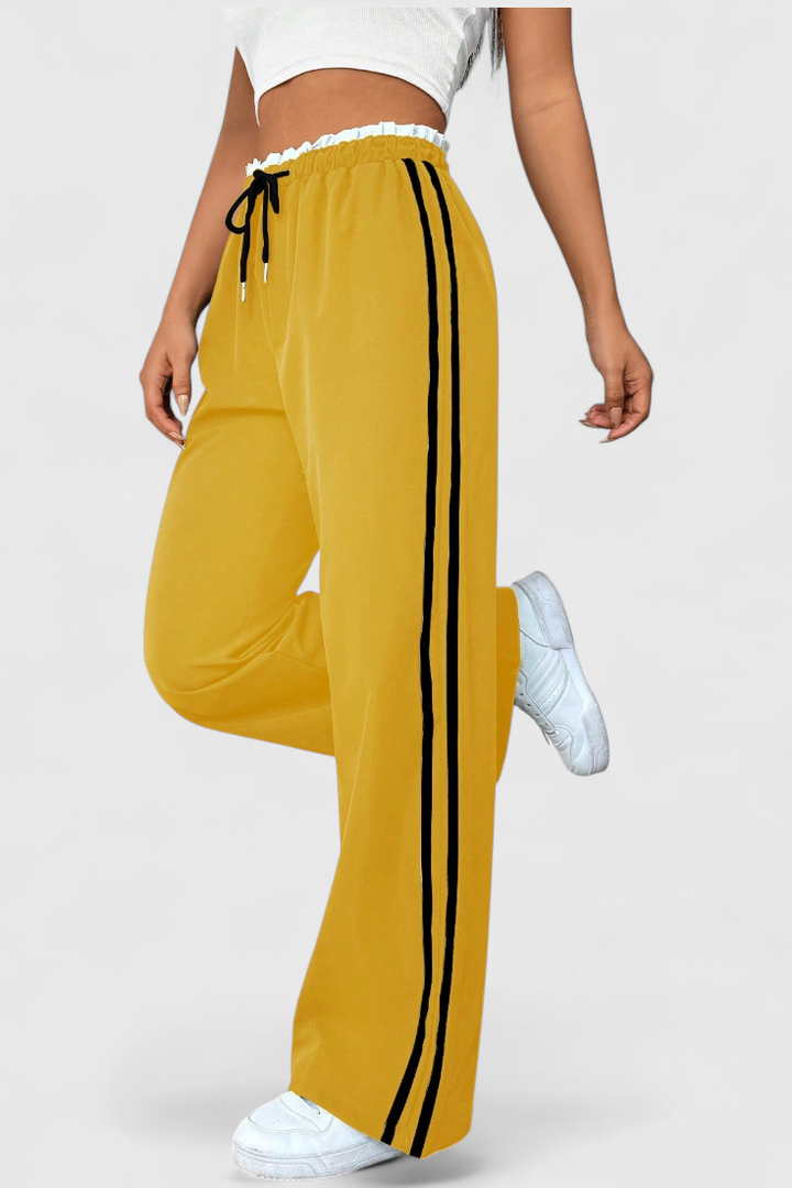 Alanys Pantalon de sport évasé avec détails latéraux