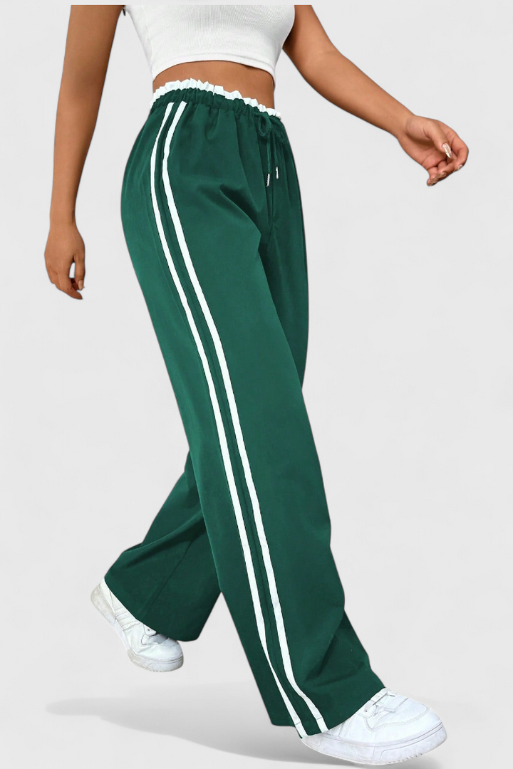 Alanys Pantalon de sport évasé avec détails latéraux
