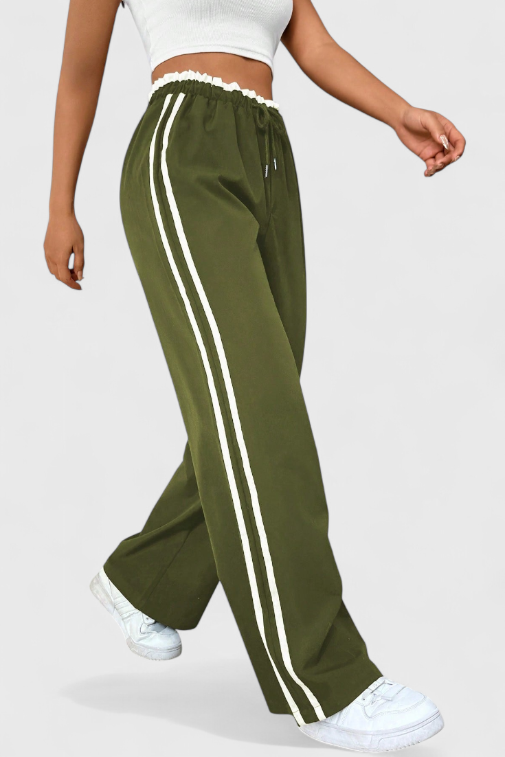 Alanys Pantalon de sport évasé avec détails latéraux