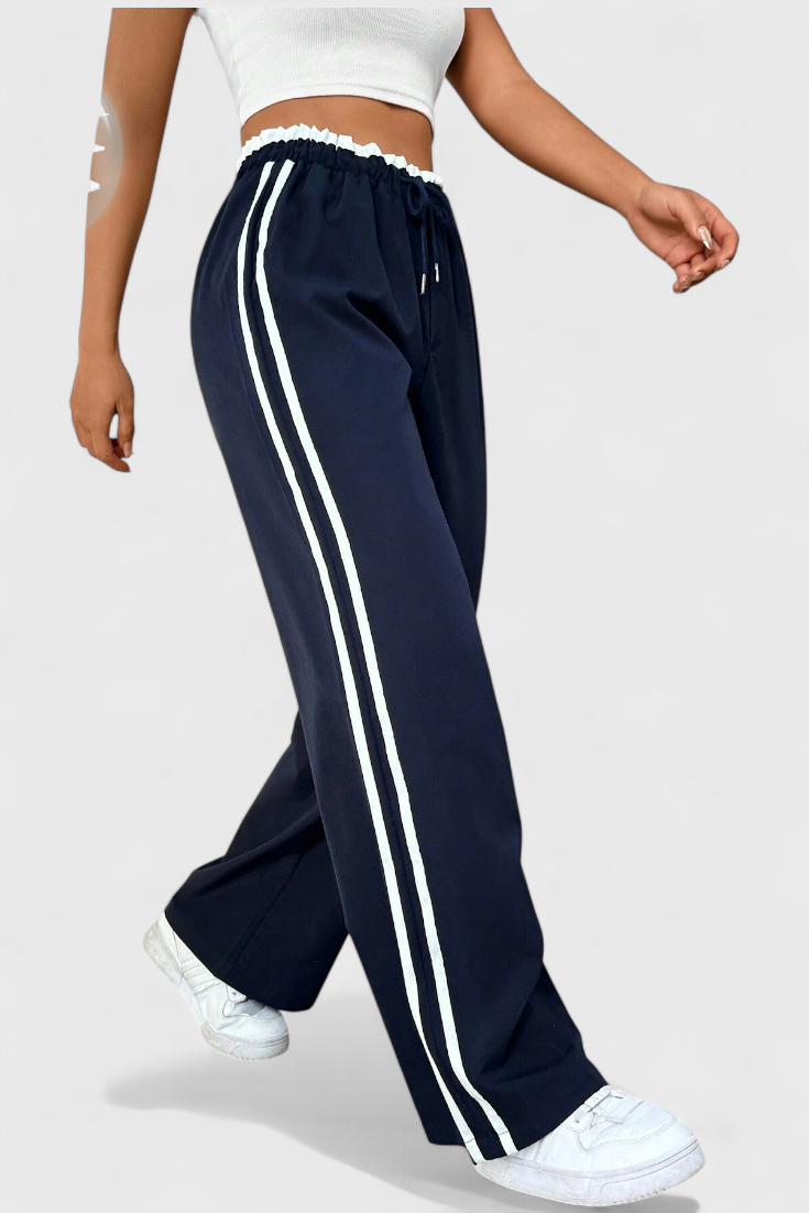 Alanys Pantalon de sport évasé avec détails latéraux