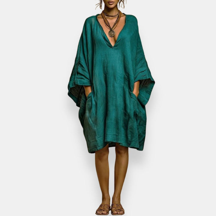 CASSIENNE™ | Robe Oversize à Décolleté Élégant