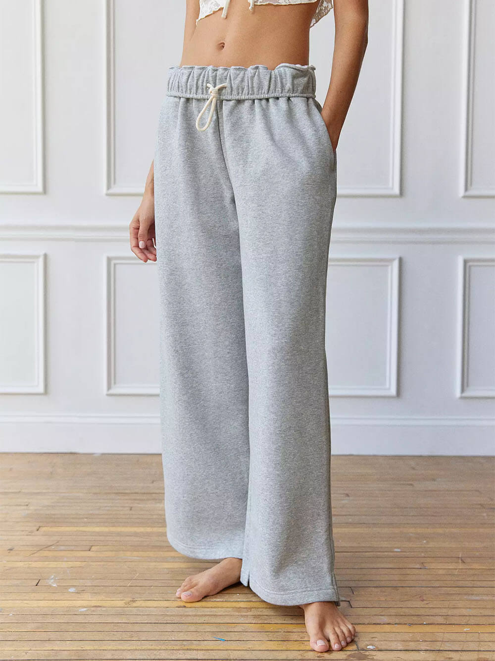 Pantalon large décontracté
