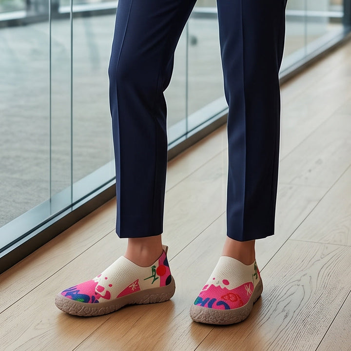 Zara | Slip-On Imprimé Artistique & Semelle Souple