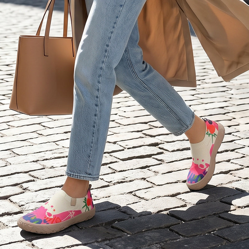 Zara | Slip-On Imprimé Artistique & Semelle Souple