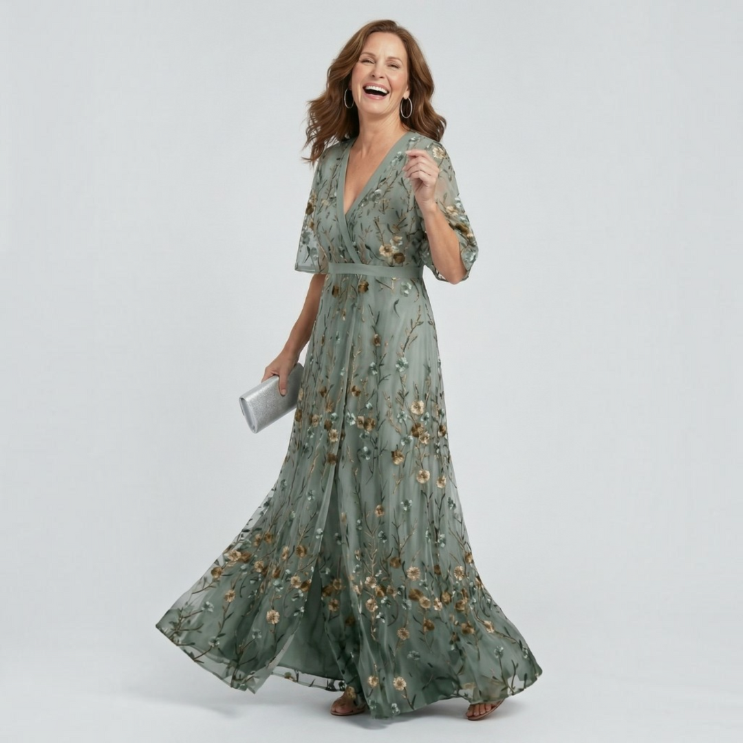 Cassia™ | Robe Midi Élégante à Col Halter
