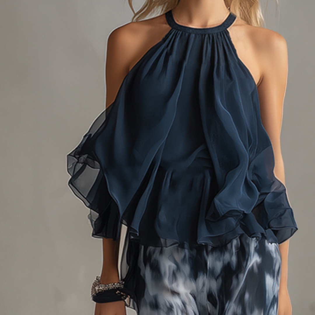 LUDOVICA™ | Ensemble Chiffon Col Haut