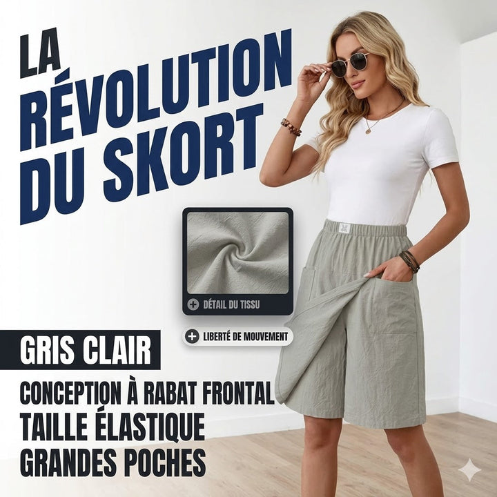 Libertine™ — Jupe-short taille élastique à poches