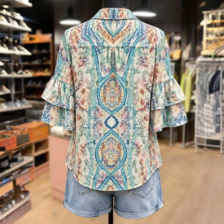 Chemisier Vintage À Imprimé Floral