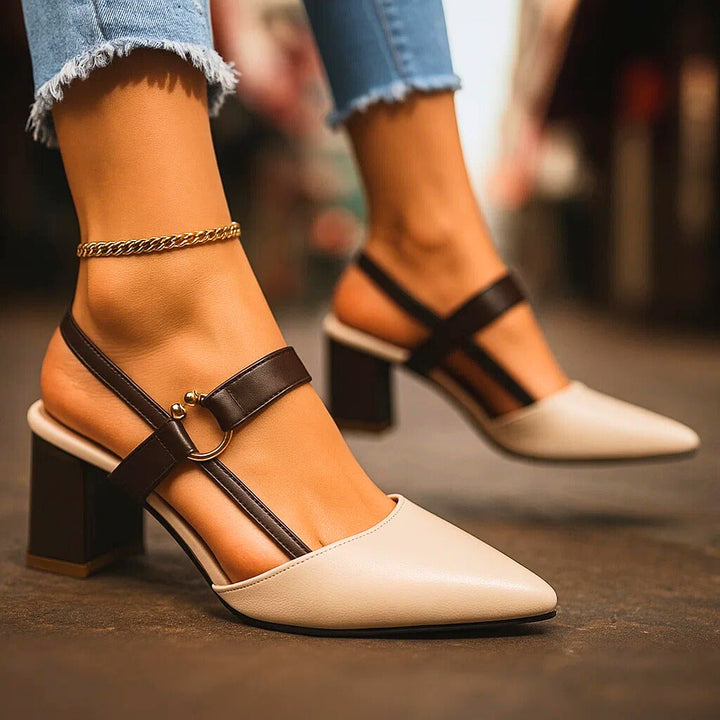 Avalina | Escarpins Élégants À Talon Bloc & Bride