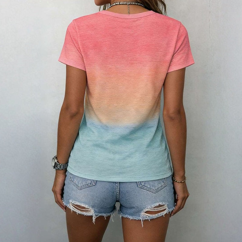 T-Shirt Dégradé Décontracté
