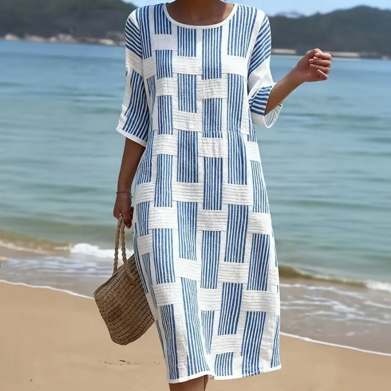 Robe Décontractée À Rayures
