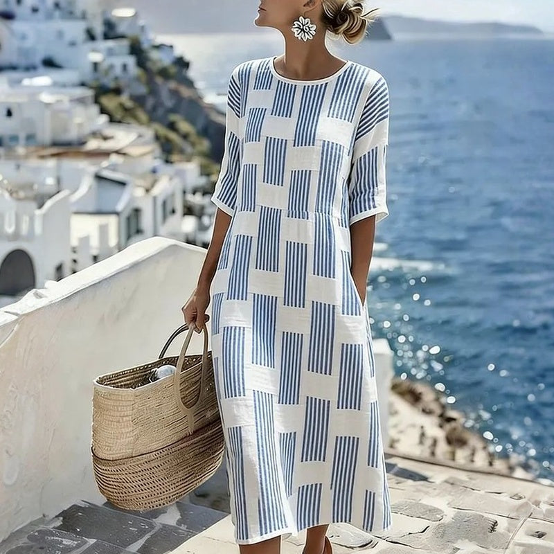Robe Décontractée À Rayures