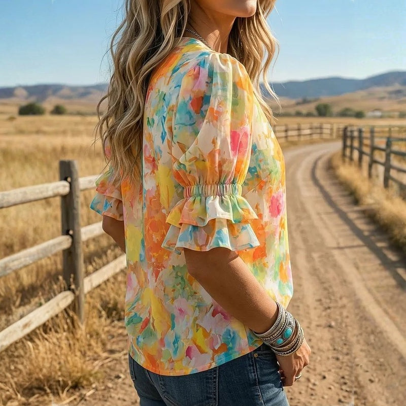 Blouse Décontractée Colorée