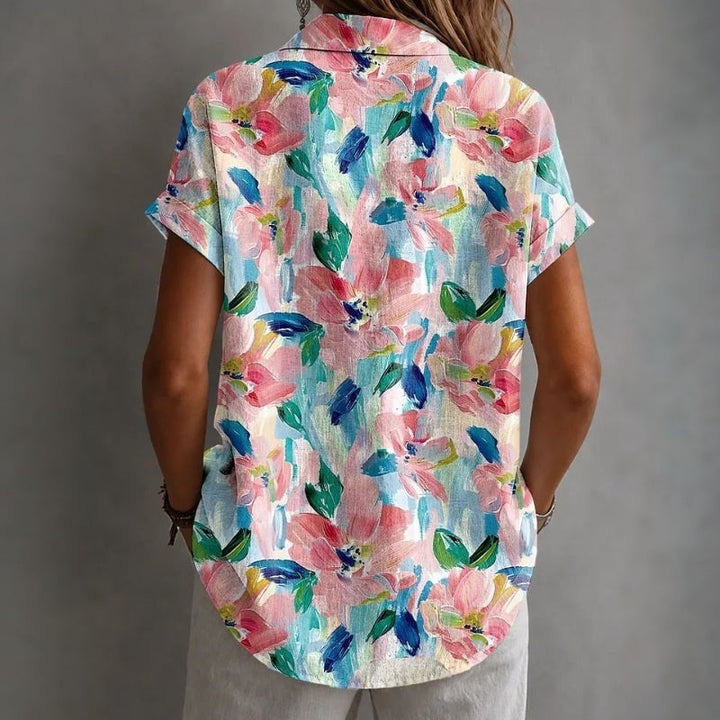 Chemisier Vintage À Imprimé Floral