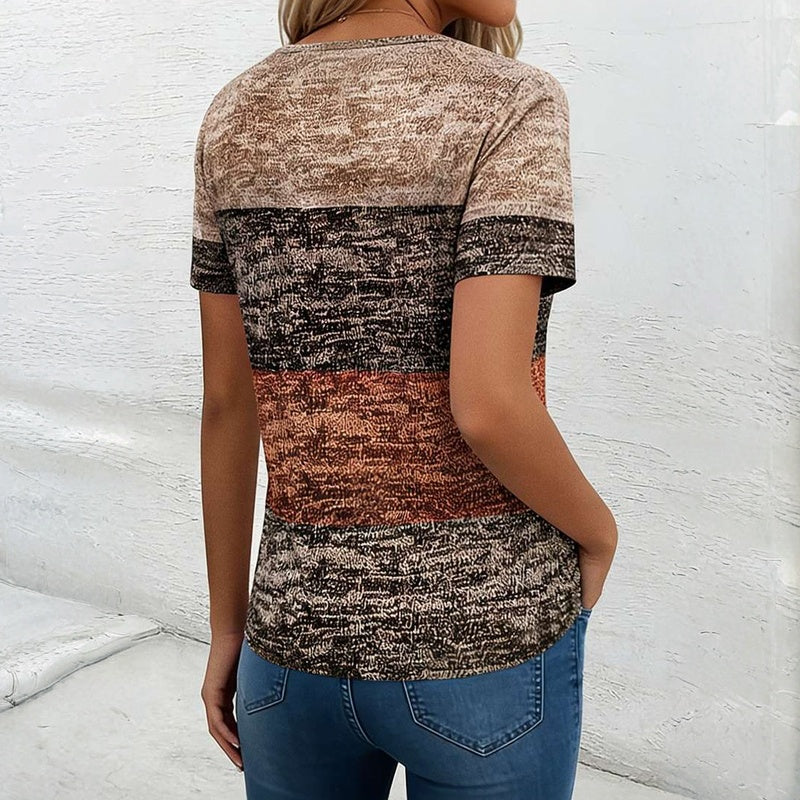 Blouse À Blocs De Couleur Vintage