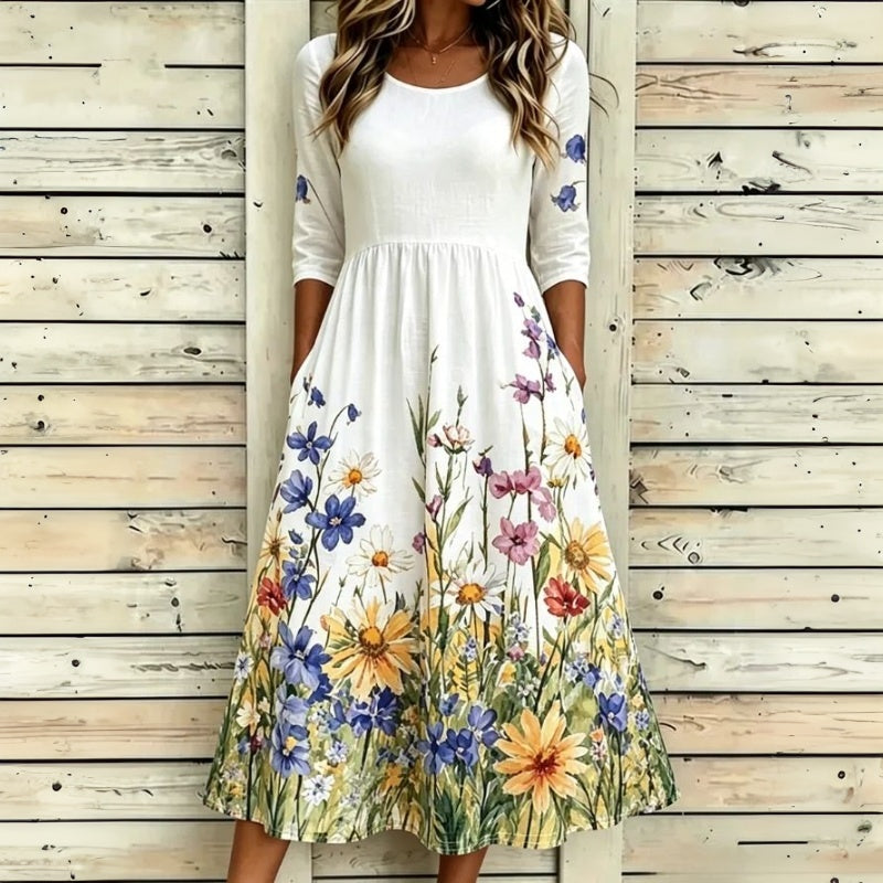 Robe Décontractée À Imprimé Floral