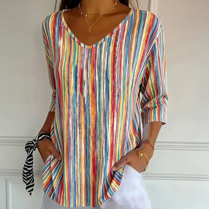 T-Shirt À Rayures Colorées