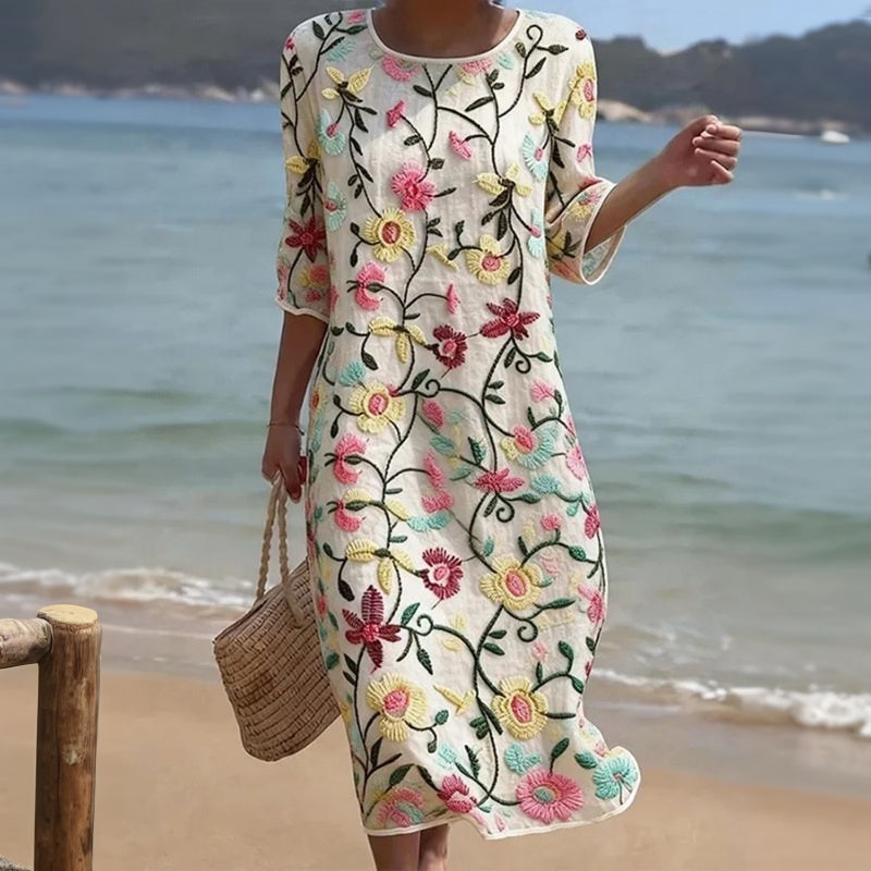 Robe Vintage À Imprimé Floral