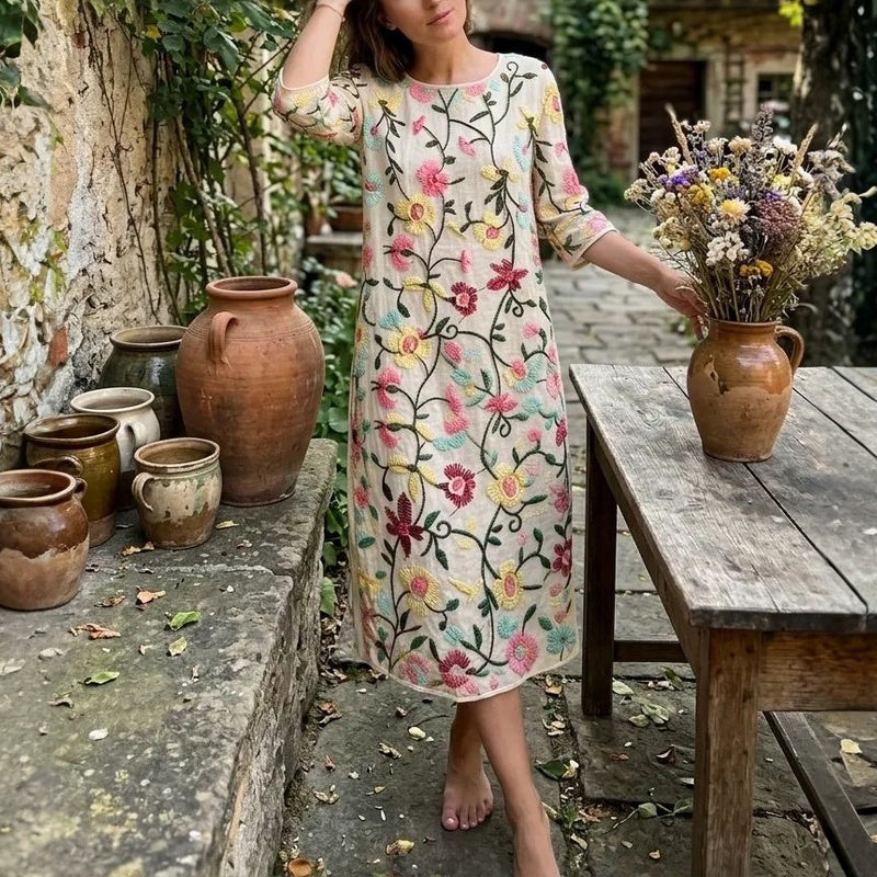 Robe Vintage À Imprimé Floral