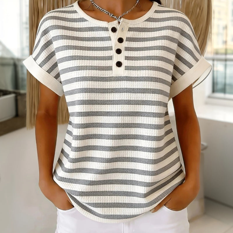 T-Shirt Rayé Décontracté