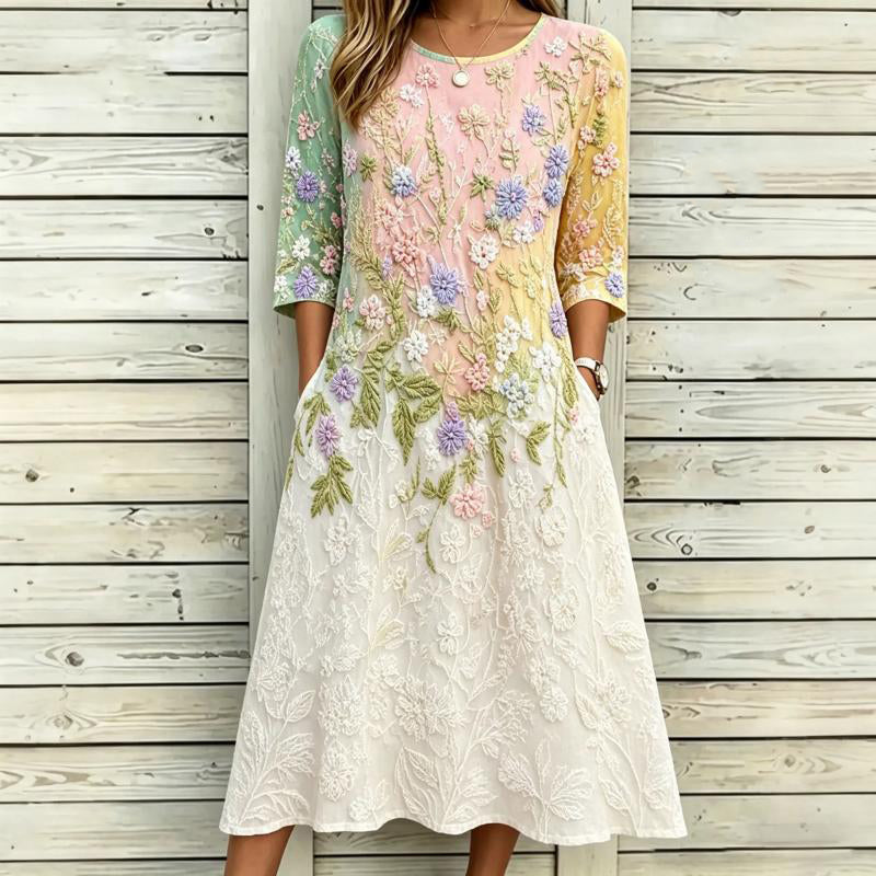 Robe Décontractée À Imprimé Floral