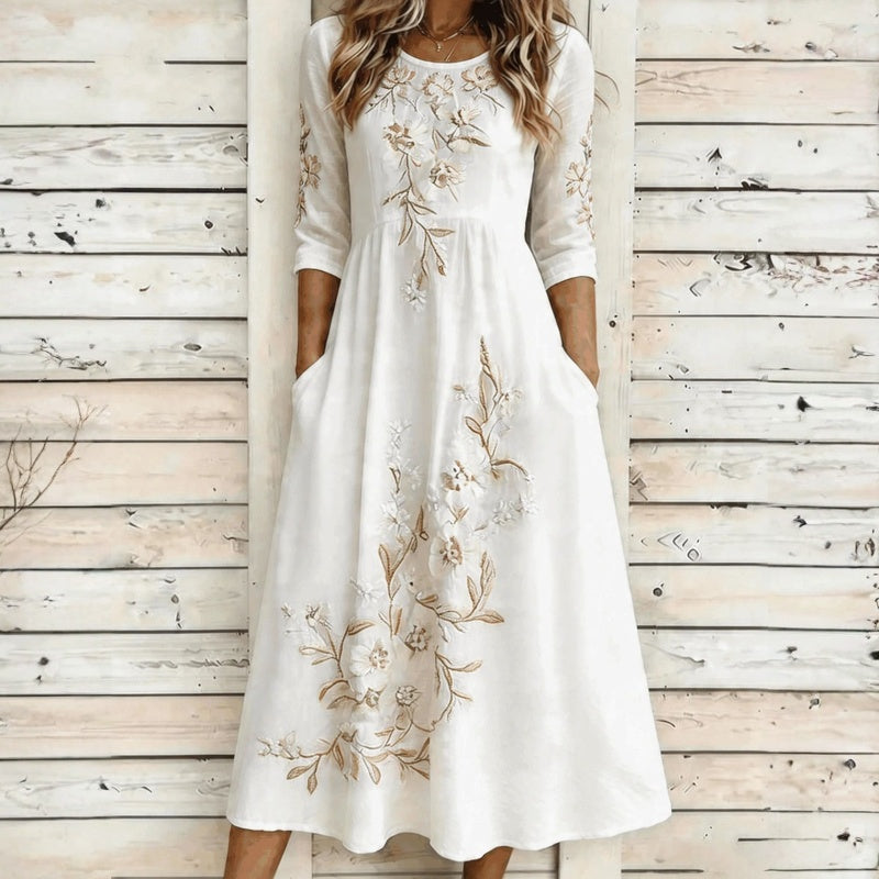 Robe Vintage À Imprimé Floral
