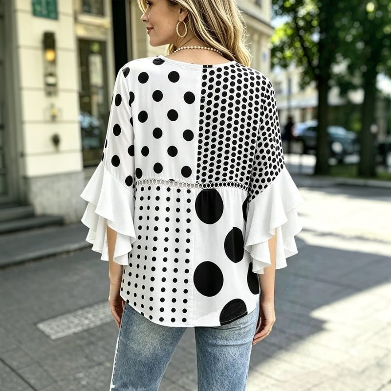 Blouse À Pois Vintage