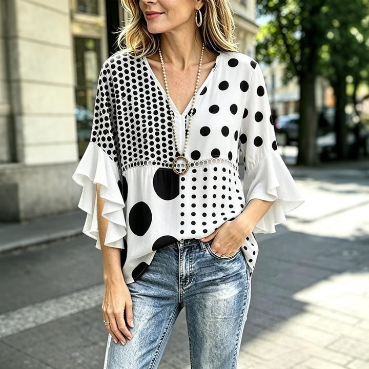 Blouse À Pois Vintage
