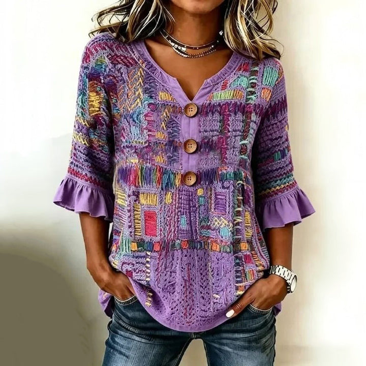 Blouse Décontractée Vintage