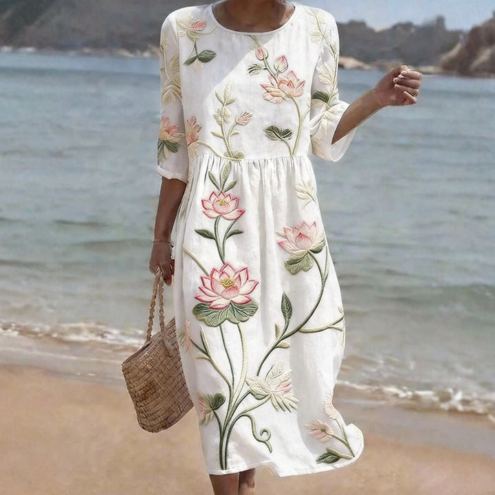 Robe Décontractée À Imprimé Floral