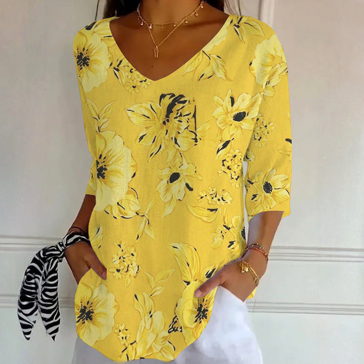 T-Shirt À Imprimé Floral Vintage