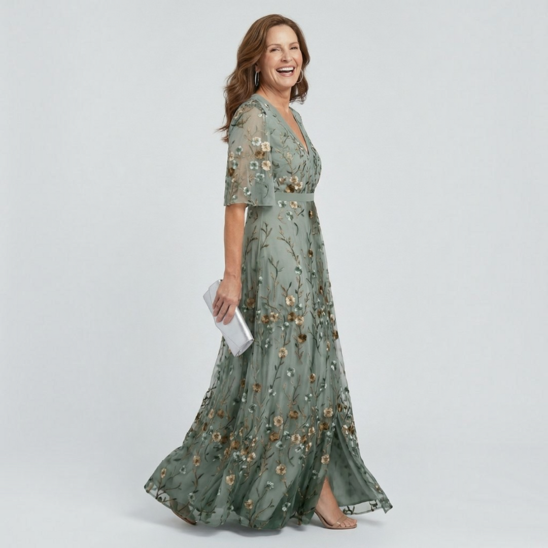 Cassia™ | Robe Midi Élégante à Col Halter