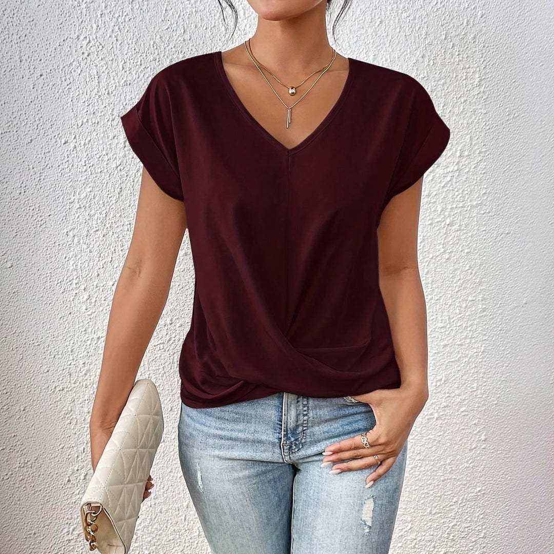ÉLISE™ | T-Shirt Col Élégant