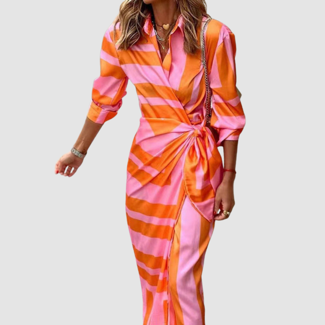 Cecilia™ | Robe rayée élégante