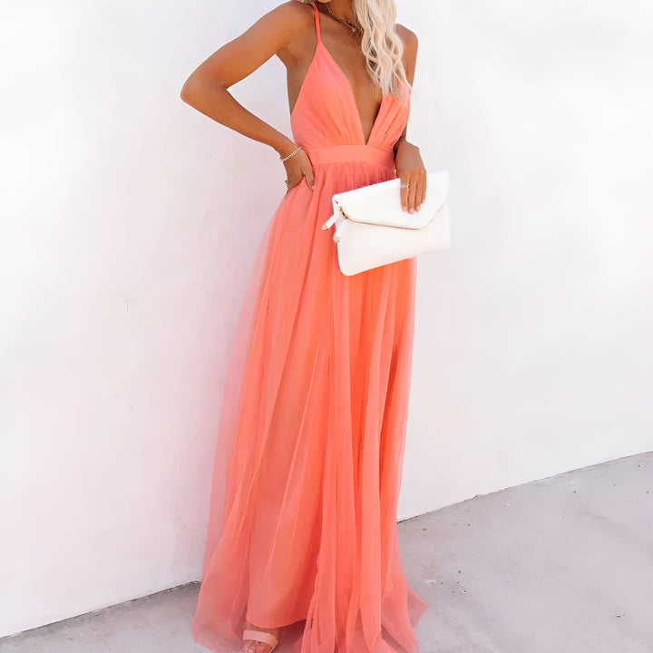 CLÉMENCE™ | Robe Maxi Corail