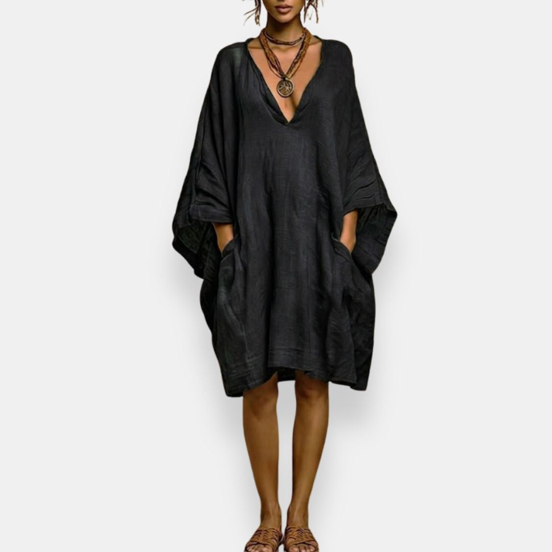 CASSIENNE™ | Robe Oversize à Décolleté Élégant