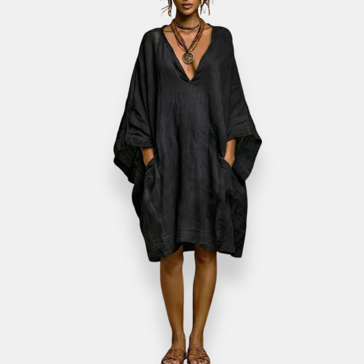 CASSIENNE™ | Robe Oversize à Décolleté Élégant