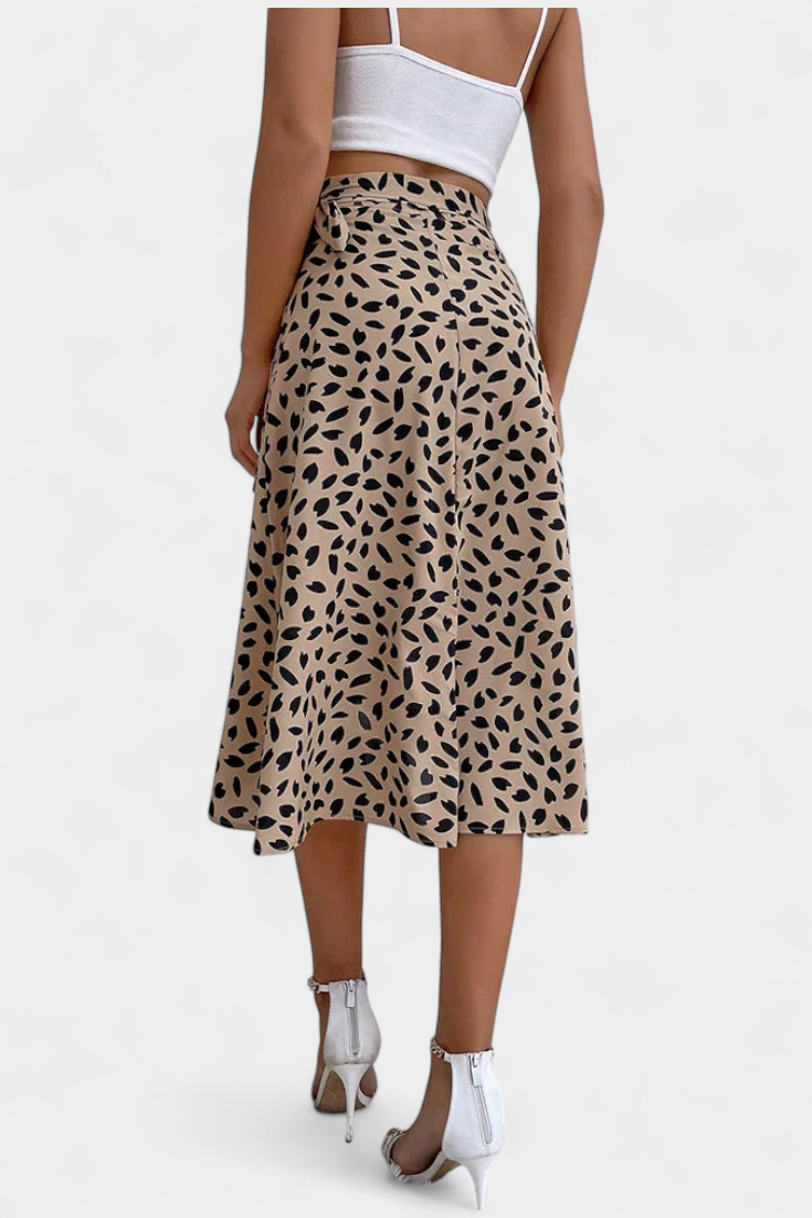 Jupe portefeuille asymétrique bohème Camila avec design fluide