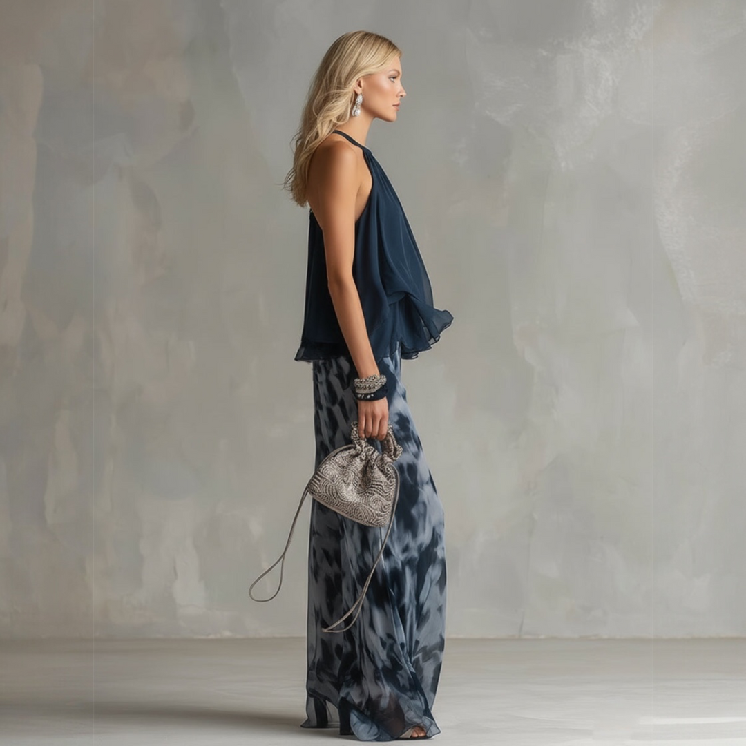 LUDOVICA™ | Ensemble Chiffon Col Haut