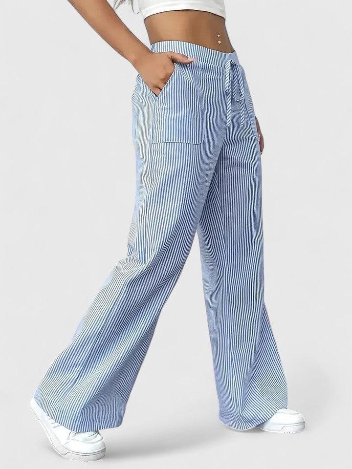Dominique | Pantalon spacieux et confortable avec détails élégants