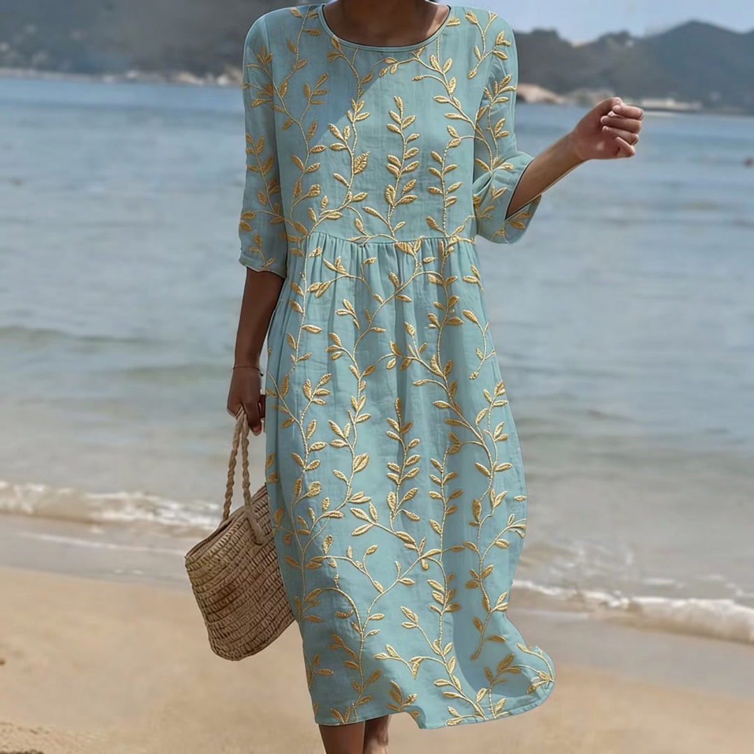 Élise™ | Robe brodée fleurie vintage