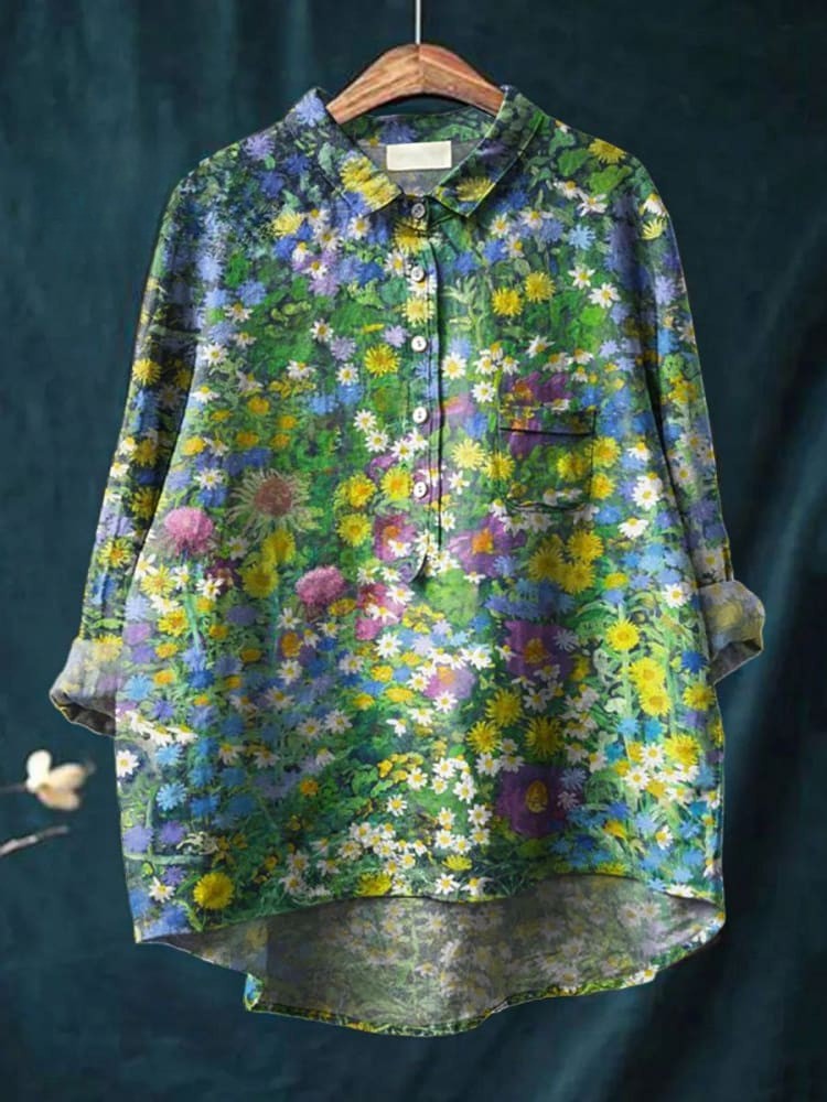 Grace | Chemise fleurs du jardin